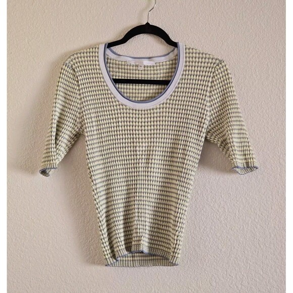 Veronica Beard Dany Ribbed Intarsia Scoop Neck Sweater Size Large As Seen on TV - Picture 2 of 9